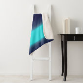 Sherpa Couverture Vagues Bleu Turquoise Magique (En situation)