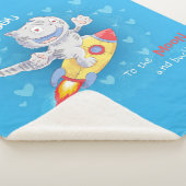 Sherpa Cute Cat Couverture Cat Lune Et Dos (3/4)