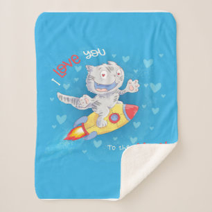 Sherpa Cute Cat Couverture Cat Lune Et Dos