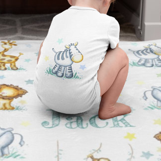 Sherpa Cute couverture bébé jungle