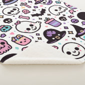 Sherpa Cute couverture de motif du crâne halloween (3/4)