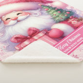 Sherpa Cute Rose Père Noël Nom Couverture Filles Cadeau d (3/4)
