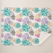 Sherpa déco couverture feuille (Devant (Horizontal))