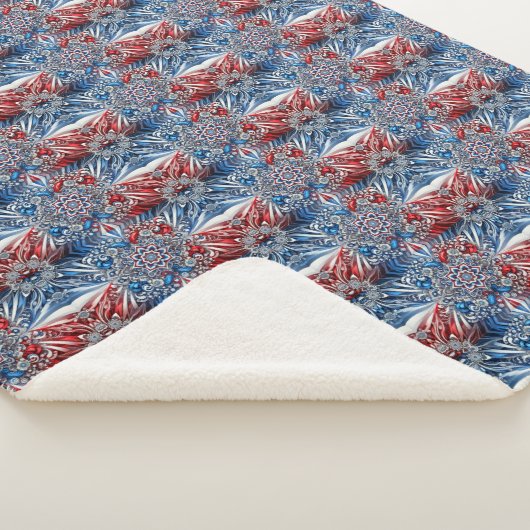 Sherpa Deken met Franse kleuren Design (3/4)