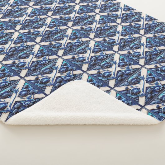 Sherpa Deken met Schots Thistles Design (3/4)