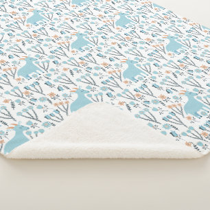 Sherpa Designer Blanket - Blauw en wit - Home Deken
