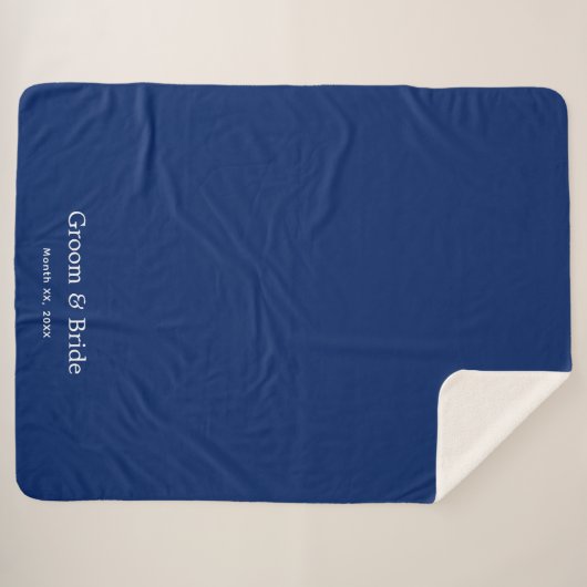 Sherpa Élégant script personnalisé couverture de mariage (Devant (Horizontal))