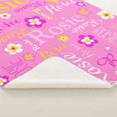 Sherpa Filles jaune rose nom florale couverture graphique (3/4)