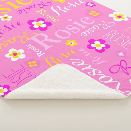 Sherpa Filles jaune rose nom florale couverture graphique (3/4)
