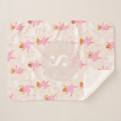 Sherpa Filles mignonne rose petite Ballerina Couverture b (Devant (Horizontal))