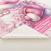 Sherpa Filles Rose Père Noël Nom Couverture Fêtes Pinkmas (3/4)
