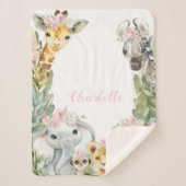 Sherpa Fillette Safari bébé couverture bébé (Devant)