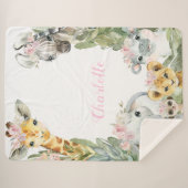 Sherpa Fillette Safari Couverture bébé (Devant (Horizontal))