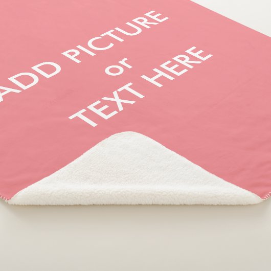 sherpa flece personnalisée couverture rose (3/4)