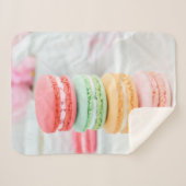 sherpa fleece blanket macarons deken (Voorkant (horizontaal))