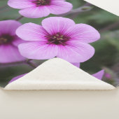Sherpa Fleurs roses Couverture bébé Petite (3/4)