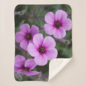 Sherpa Fleurs roses Couverture bébé Petite (Devant)