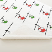 Sherpa Gondolas rouges et verts sur couverture blanche (3/4)