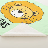 Sherpa Green Personnalisé mignon lion couverture bébé (3/4)