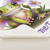 Sherpa Grenouille mignonne en Fleurs, couverture bébé (3/4)