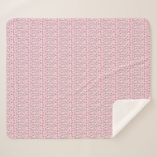 Sherpa Joli en rose : Couverture en fleurs croustillantes (Devant (Horizontal))