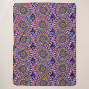 sherpa mandela paarse hippie blanket deken