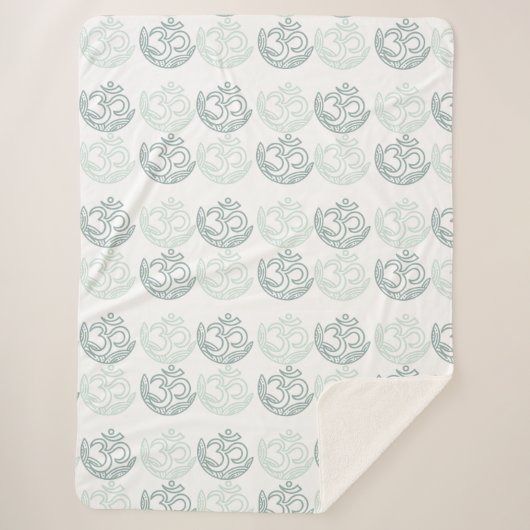 Sherpa Meditation Blanket with Soft-Toned Patterns Sherpa Deken (Voorkant)