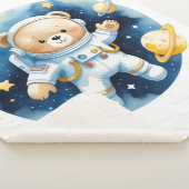 Sherpa Mignonne couverture en molleton d'astronaute ours  (3/4)