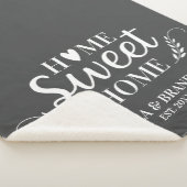 Sherpa Monogramme gris moderne Nom Couverture (3/4)