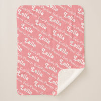 Nouvelle couverture bébé | PInk Nom personnalisé B
