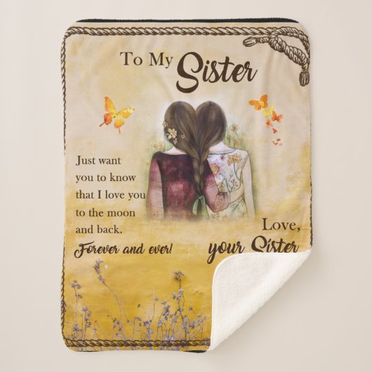 Sherpa Personnalisé à la couverture de ma soeur (Devant)