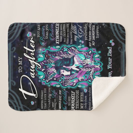 Sherpa Personnalisé À Ma Couverture Fille, (Devant (Horizontal))