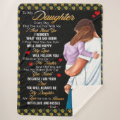 Sherpa Personnalisé À Ma Couverture Fille, (Devant)