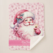 Sherpa Pinkmas couverture Père Noël personnalisée pour le (Devant)