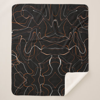Sherpa Plaque de couverture en laine polaire moderne noir