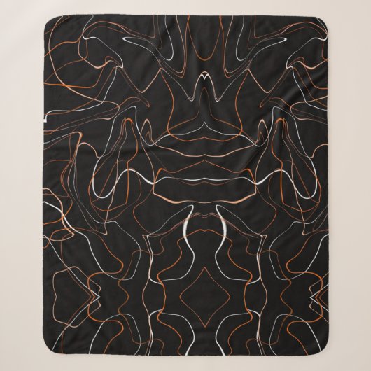 Sherpa Plaque de couverture en laine polaire moderne noir (Devant)