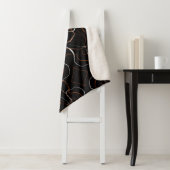 Sherpa Plaque de couverture en laine polaire moderne noir (En situation)