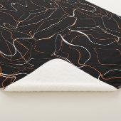 Sherpa Plaque de couverture en laine polaire moderne noir (3/4)