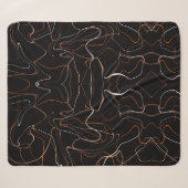 Sherpa Plaque de couverture en laine polaire moderne noir (Devant (Horizontal))