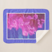 Sherpa Pony Rose Pastel Fleur Stylisé Couverture à Thon (Devant (Horizontal))