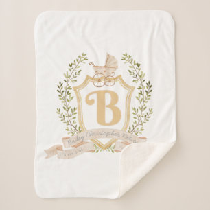 Sherpa Porte bébé Monogramme "B" Pépinière Couverture béb