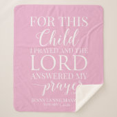 Sherpa Pour cet enfant, j'ai prié une couverture bébé per (Devant)