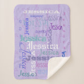 Sherpa pourpre fait sur commande de couverture de nom (Devant)