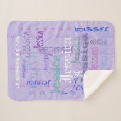 Sherpa pourpre fait sur commande de couverture de nom (Devant (Horizontal))