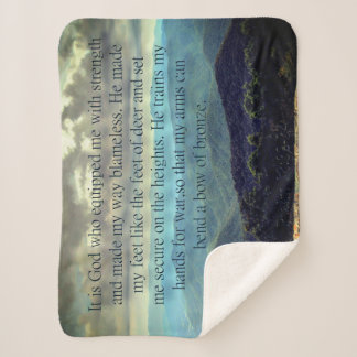 Sherpa Psaume 18:32-34 couverture en toison