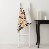 Sherpa Squelette dansant Halloween couverture motif (En situation)