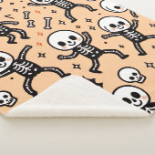 Sherpa Squelette dansant Halloween couverture motif (3/4)