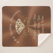 Sherpa Superbe couverture Brown personnalisée pour l'anni (Devant (Horizontal))