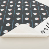Sherpa Thème de baseball Nom personnalisé couverture pour (3/4)