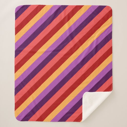 Sherpa Tirages rouge violet cerise Moyen couverture Sherp (Devant)